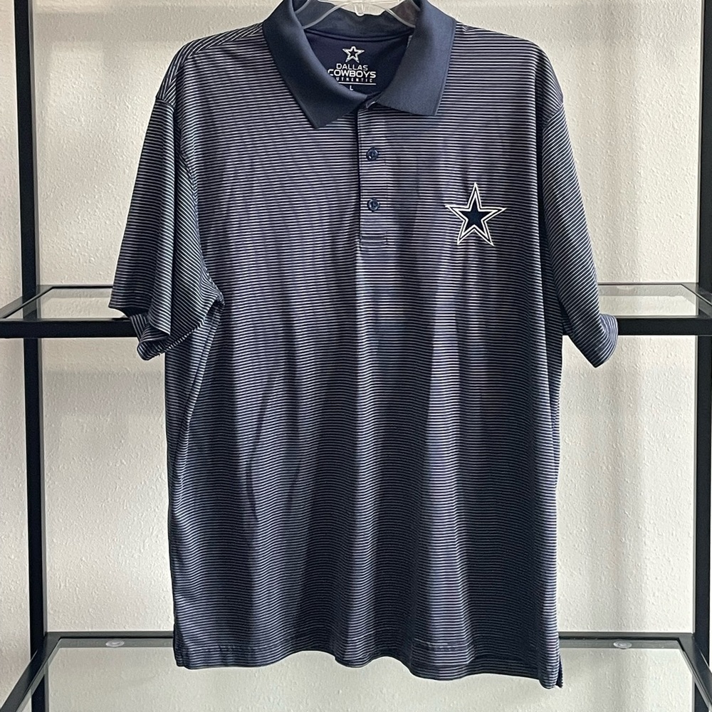 Dallas Cowboys - blue and white striped polo